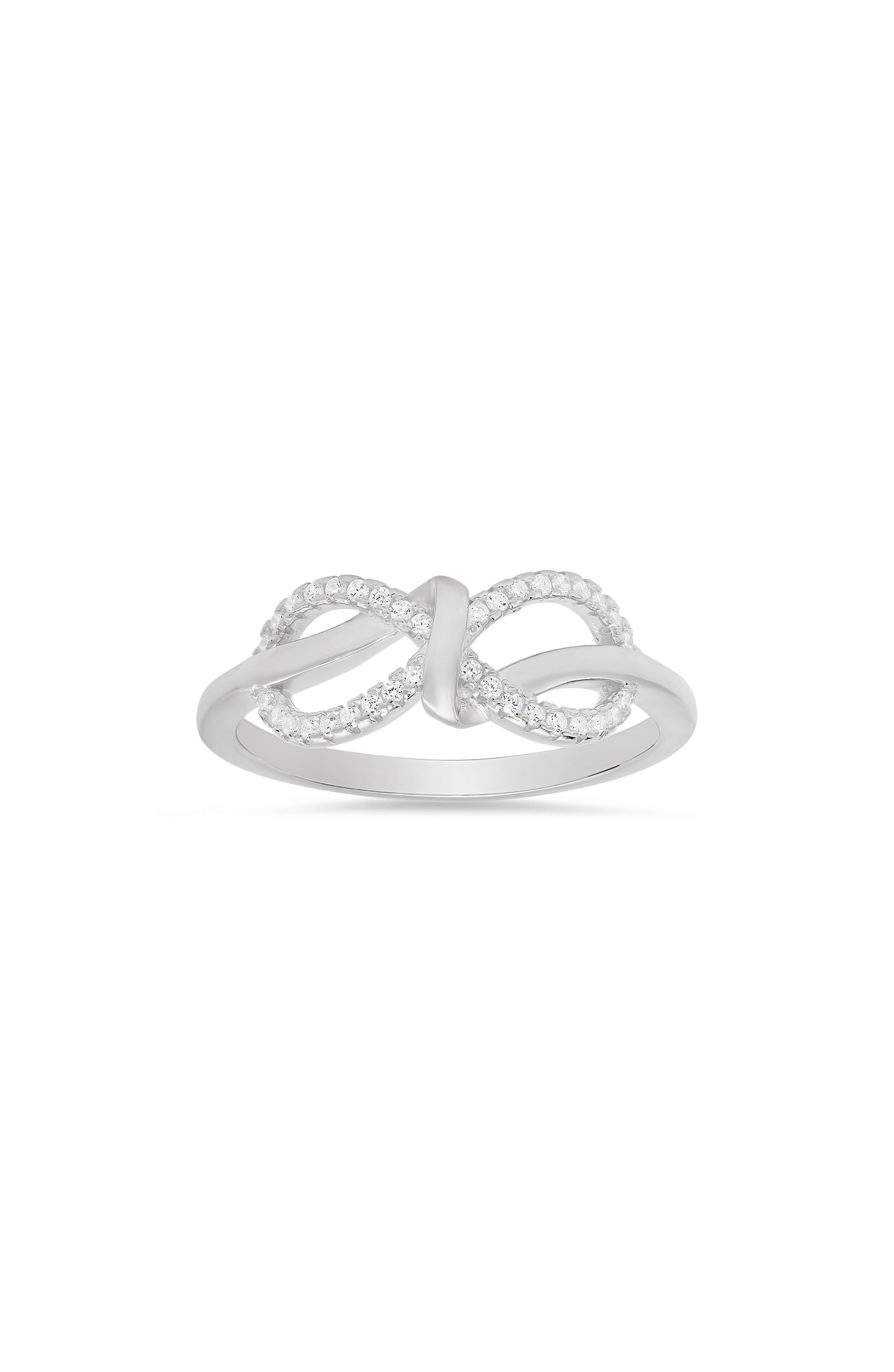 Queen Jewels Cubic Zirconia Infinity Love Knot Ring