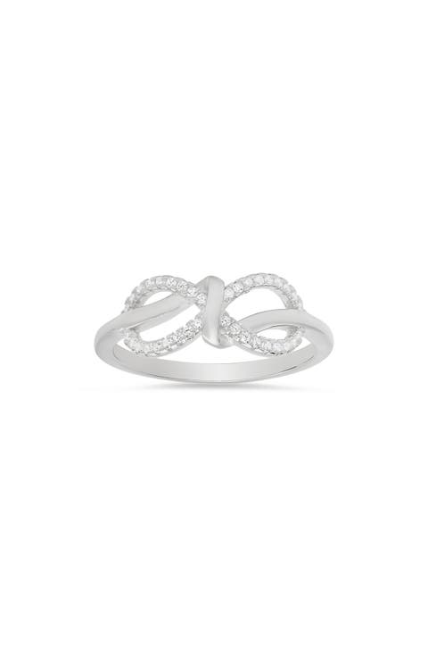 Cubic Zirconia Infinity Love Knot Ring