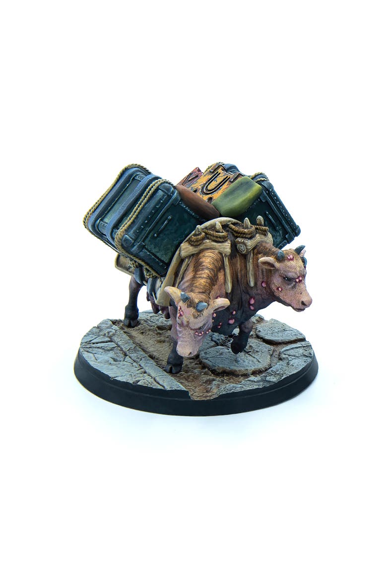 Fallout, Wasteland Warfare Creatures, Brahmin Herd, Alternate, color, Multicolored