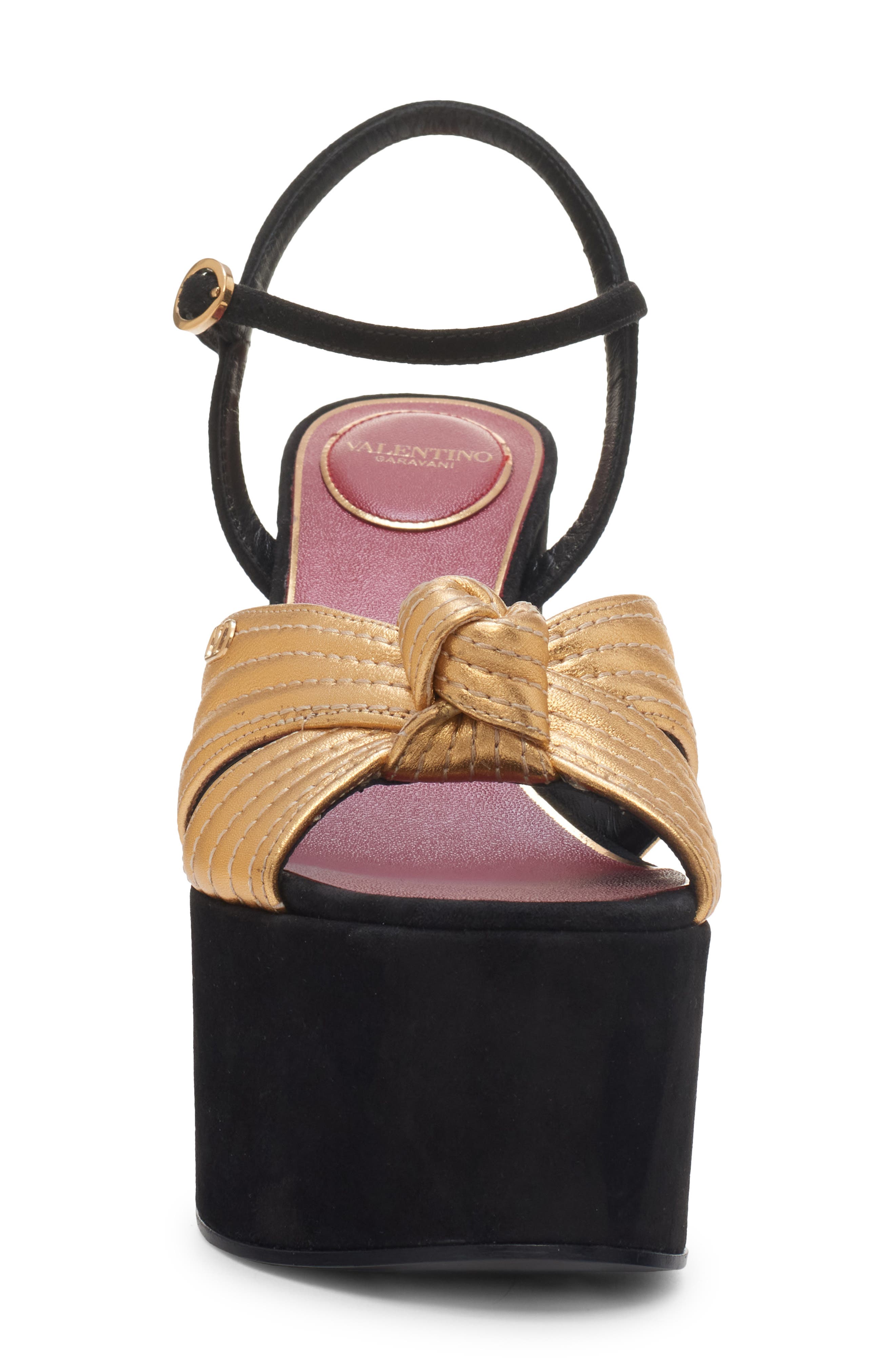 Crasher Platform Sandal, Alternate, color, BLACK/ GOLD