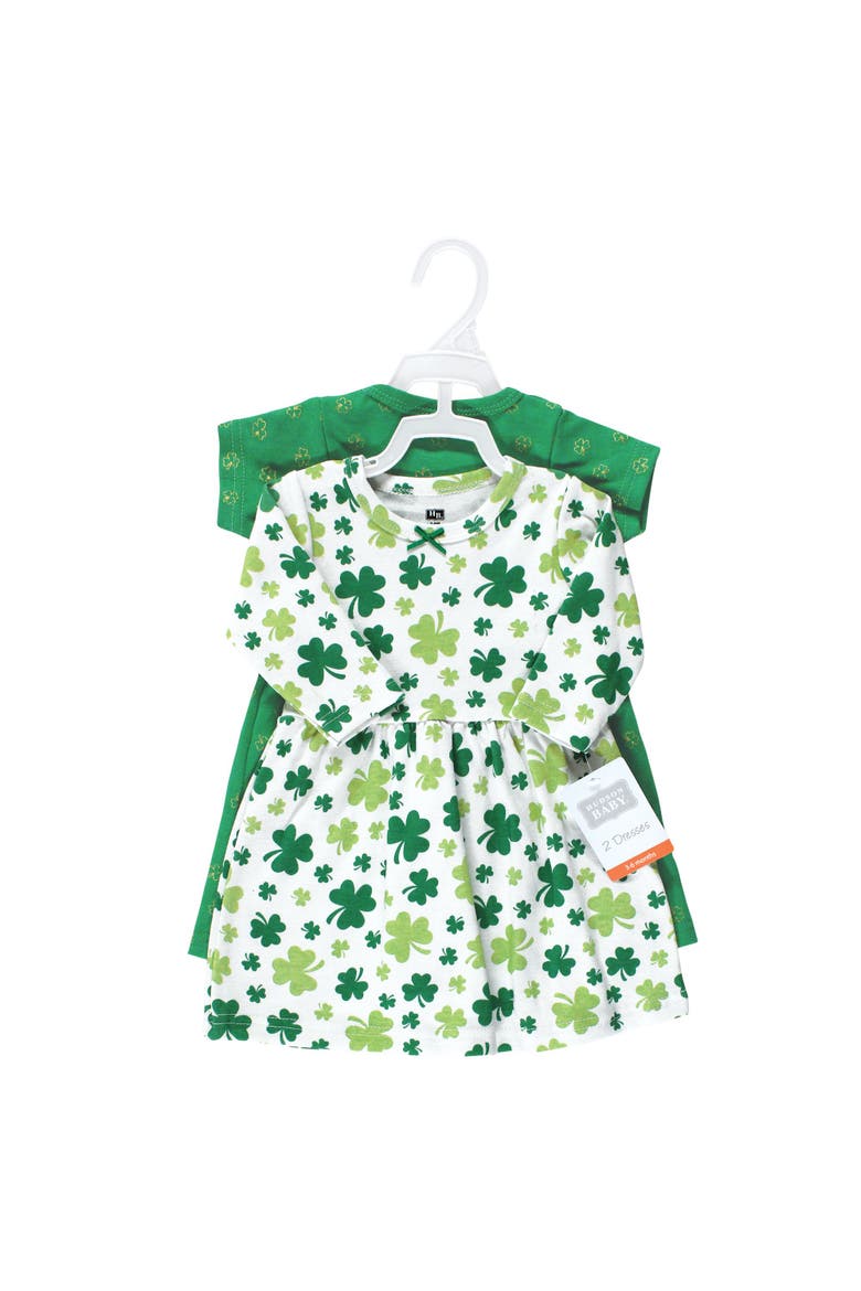 Stylish Baby Dress 2Pk, Alternate, color, Green Shamrocks