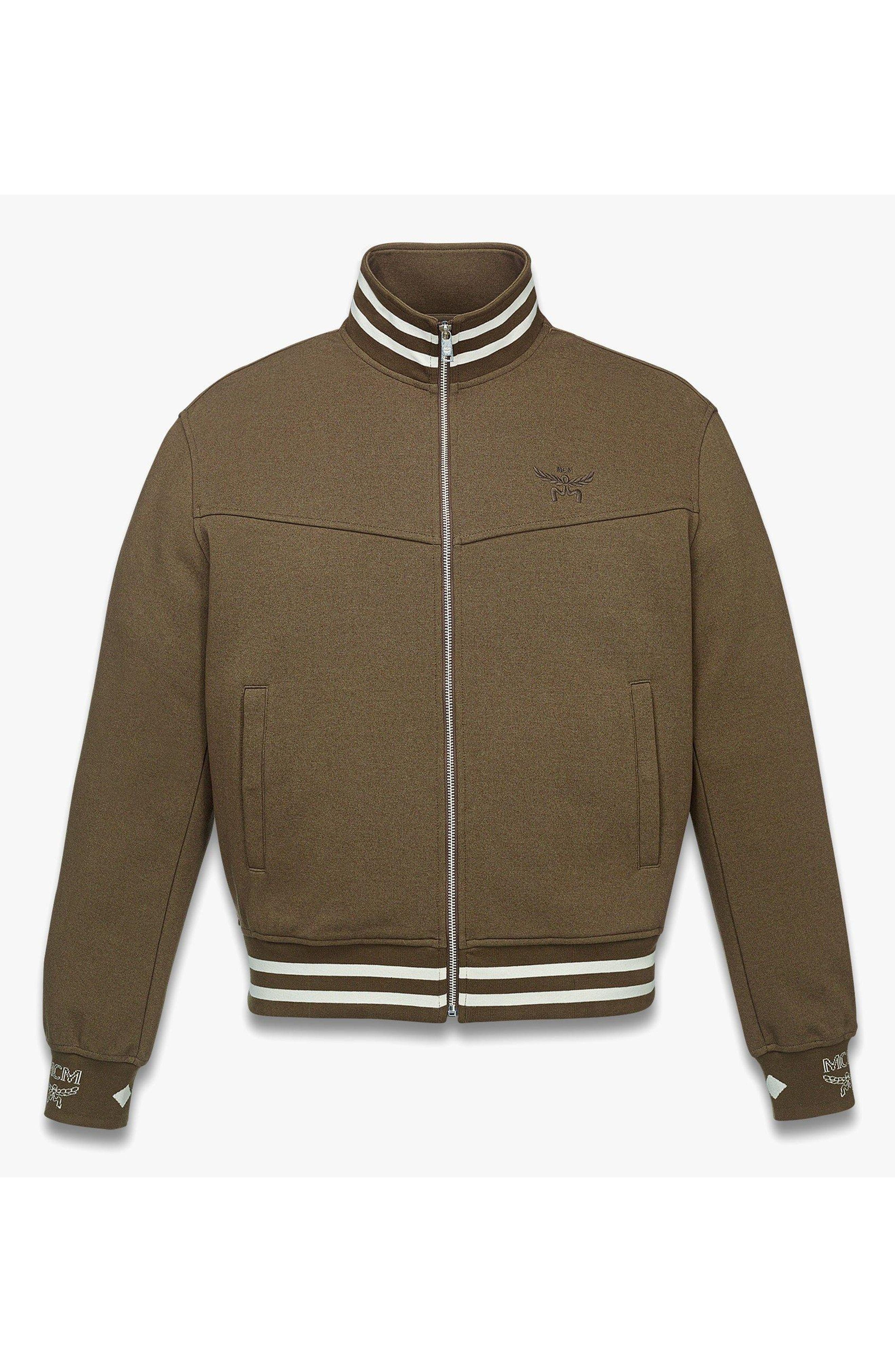 Mcm Essential Logo Ponte Track Jacket In Green