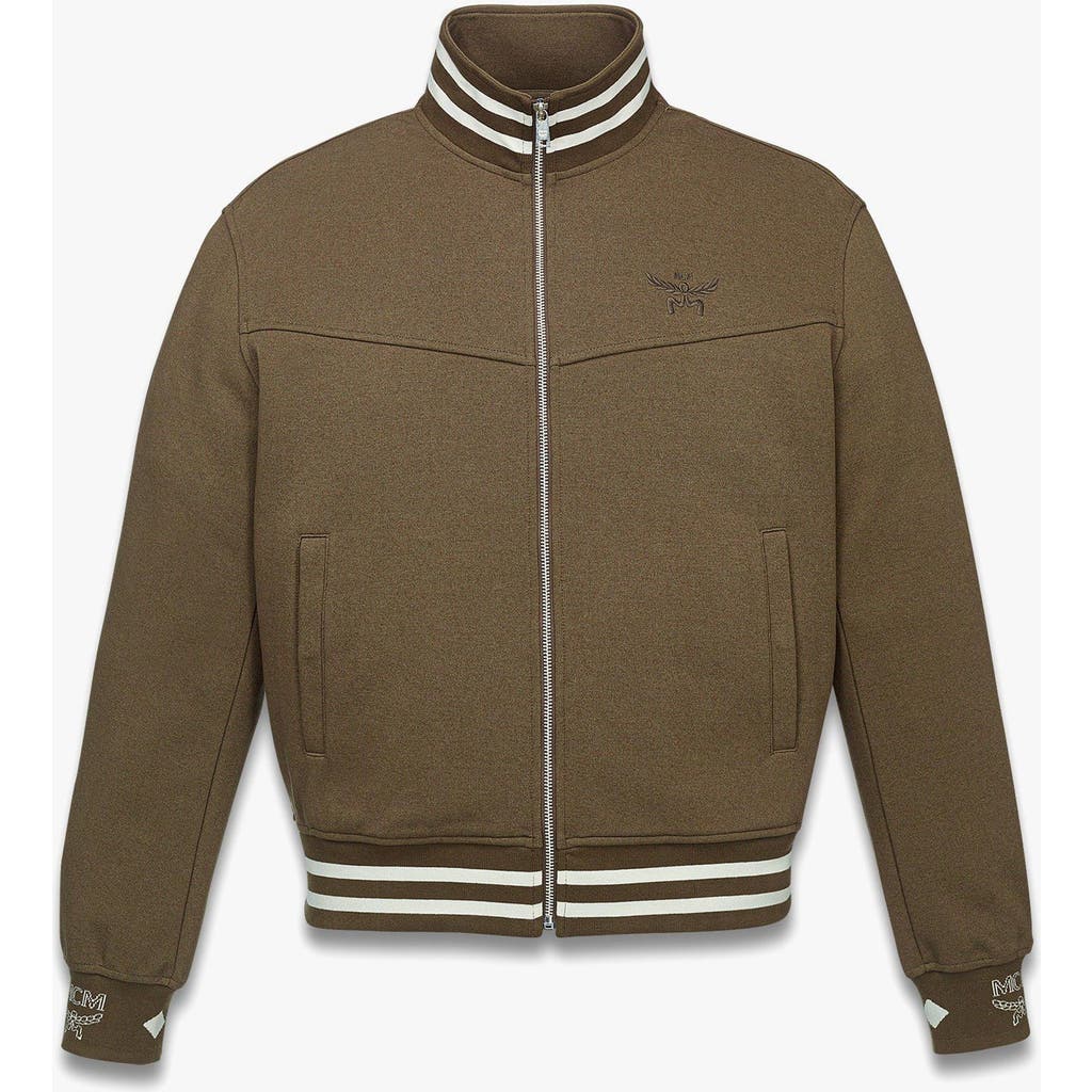 Mcm Essential Logo Ponte Track Jacket In Green