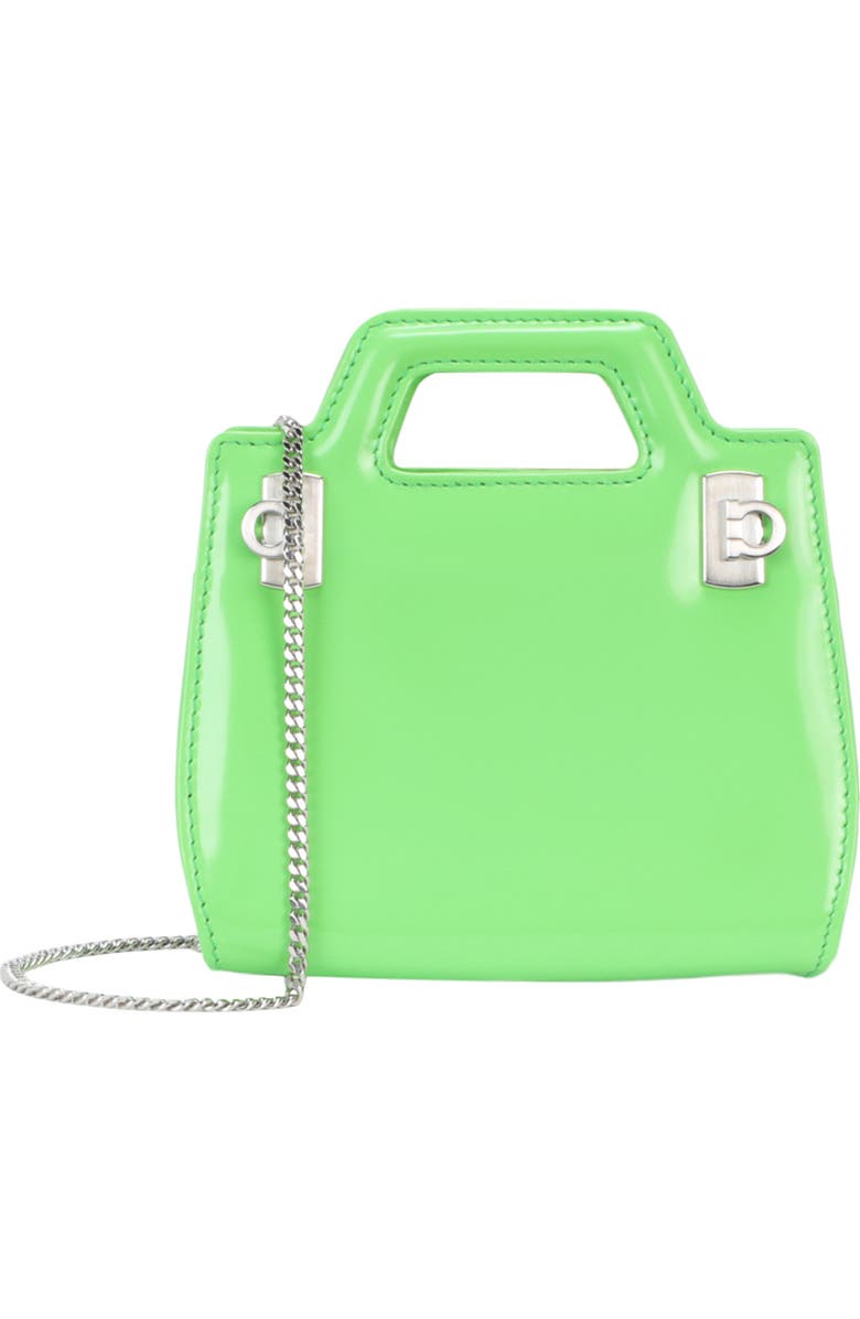 FERRAGAMO Gancio Leather Crossbody Bag, Main, color,