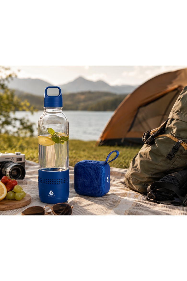 Water Bottle Speaker & Portable Wireless Speaker, Alternate, color, Blue