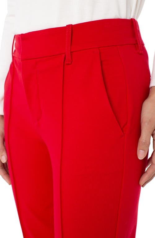 Liverpool Los Angeles Gemma High Waist Ankle Cigarette Ponte Pants In Red
