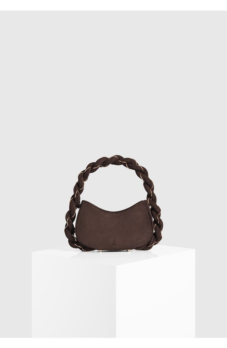 Manière De Voir Somme Suede Handbag, Main, color, Brown