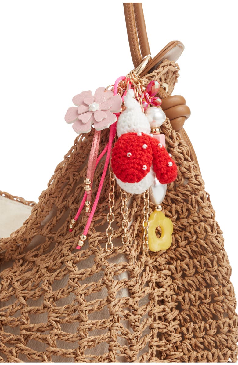 Chelsea28 Flower Ladybug Bag Charm, Alternate, color, Red Multi- Gold