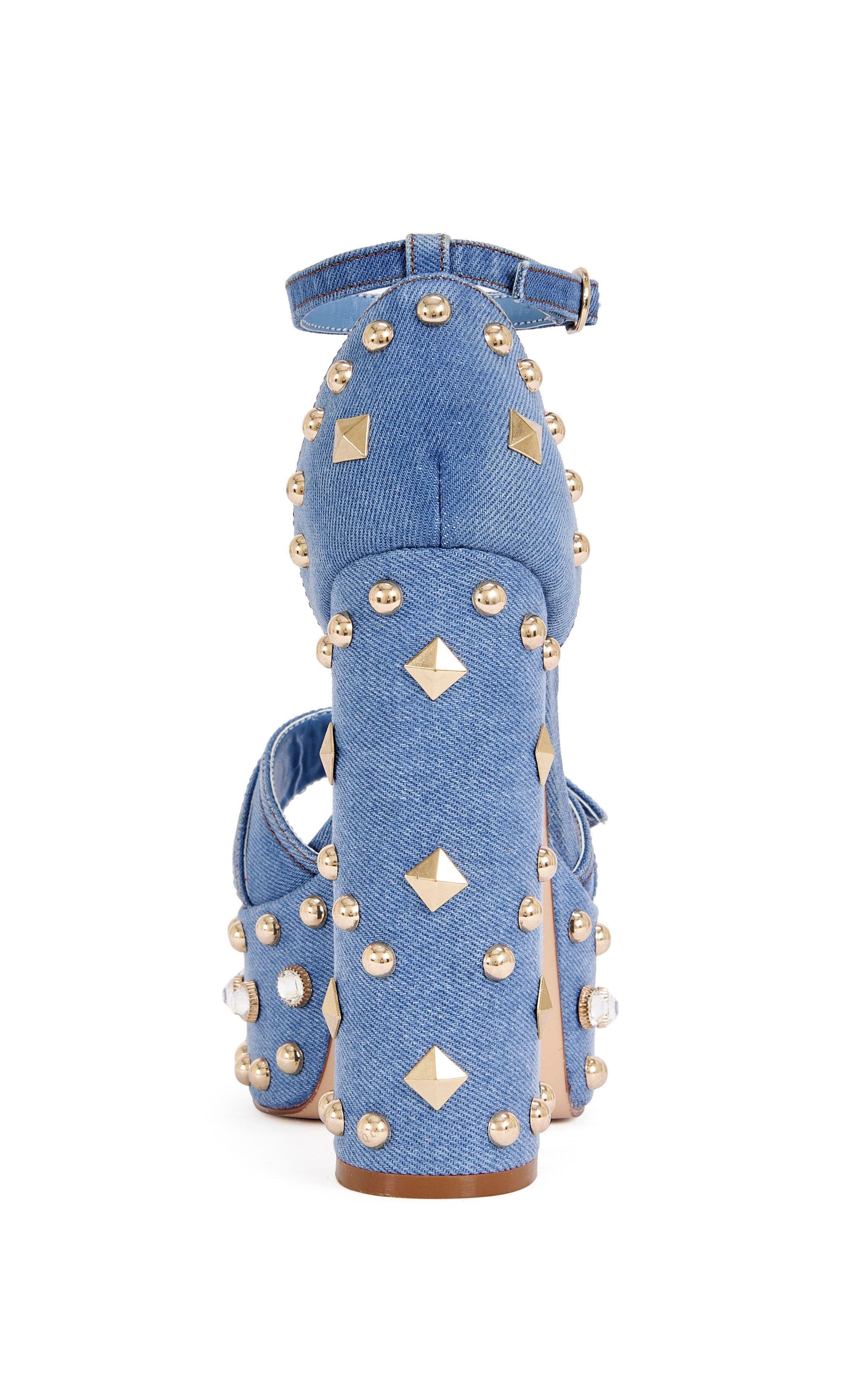 AZALEA WANG EVGENIA-DENIM PLATFORM SANDAL - DENIM / 7.5 / BLOCK, Alternate, color, Denim