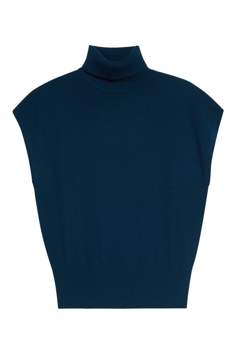 Natalie Wool Turtleneck Sweater, Alternate, color, DARK TEAL