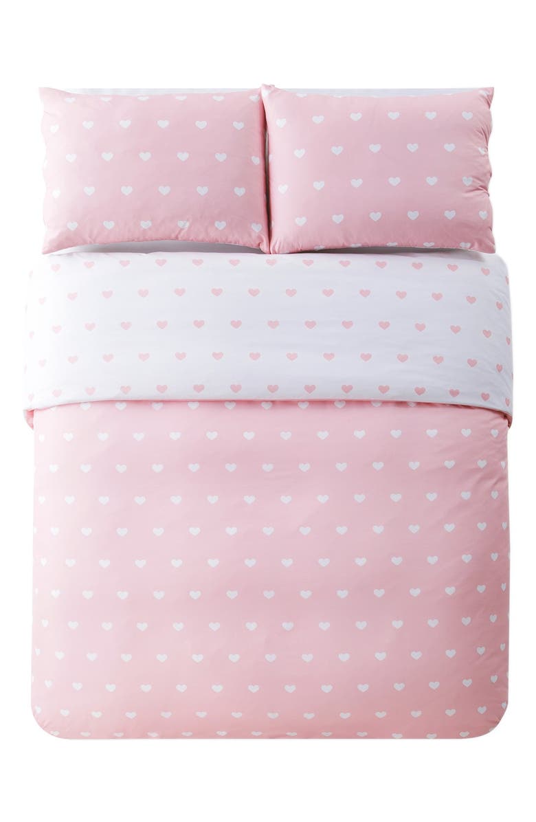 Lala + Bash 'Kelly' Heart Print Comforter Set, Main, color, 