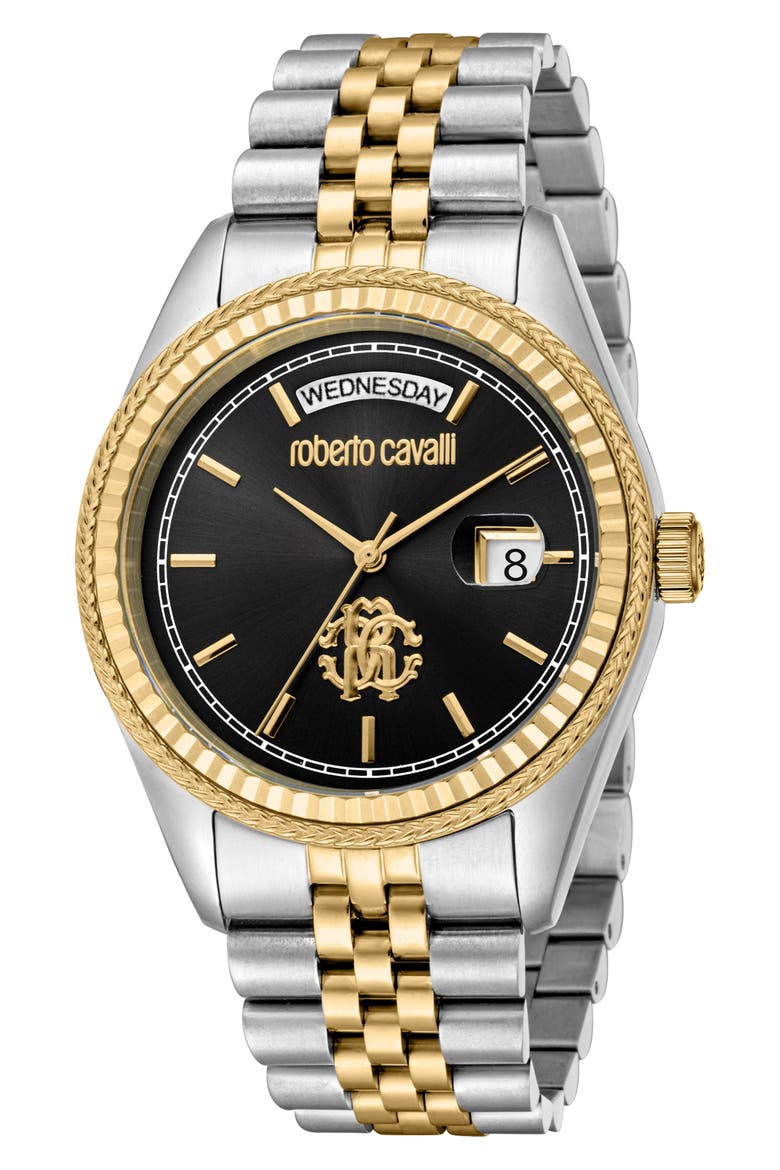Uomo Trend Bracelet Watch, 39.5mm, Main, color, TWO TONE SILVER GOLD