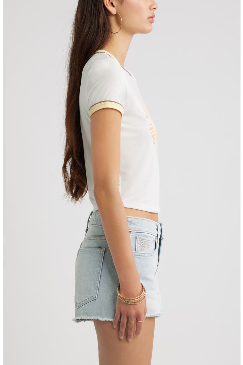 Ringer Crop Graphic Baby Tee, Alternate, color, IVORY LET THE SUN SHINE