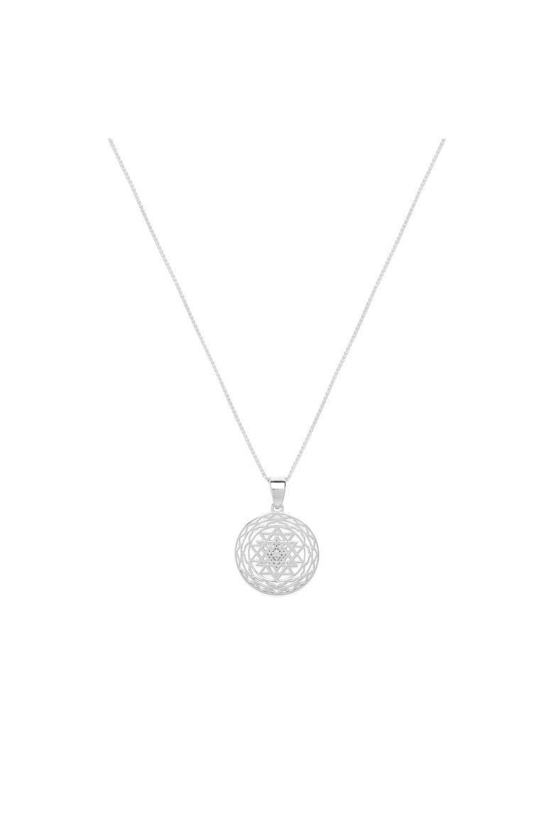 Sri Yantra Supreme Manifestor Necklace, Main, color, White
