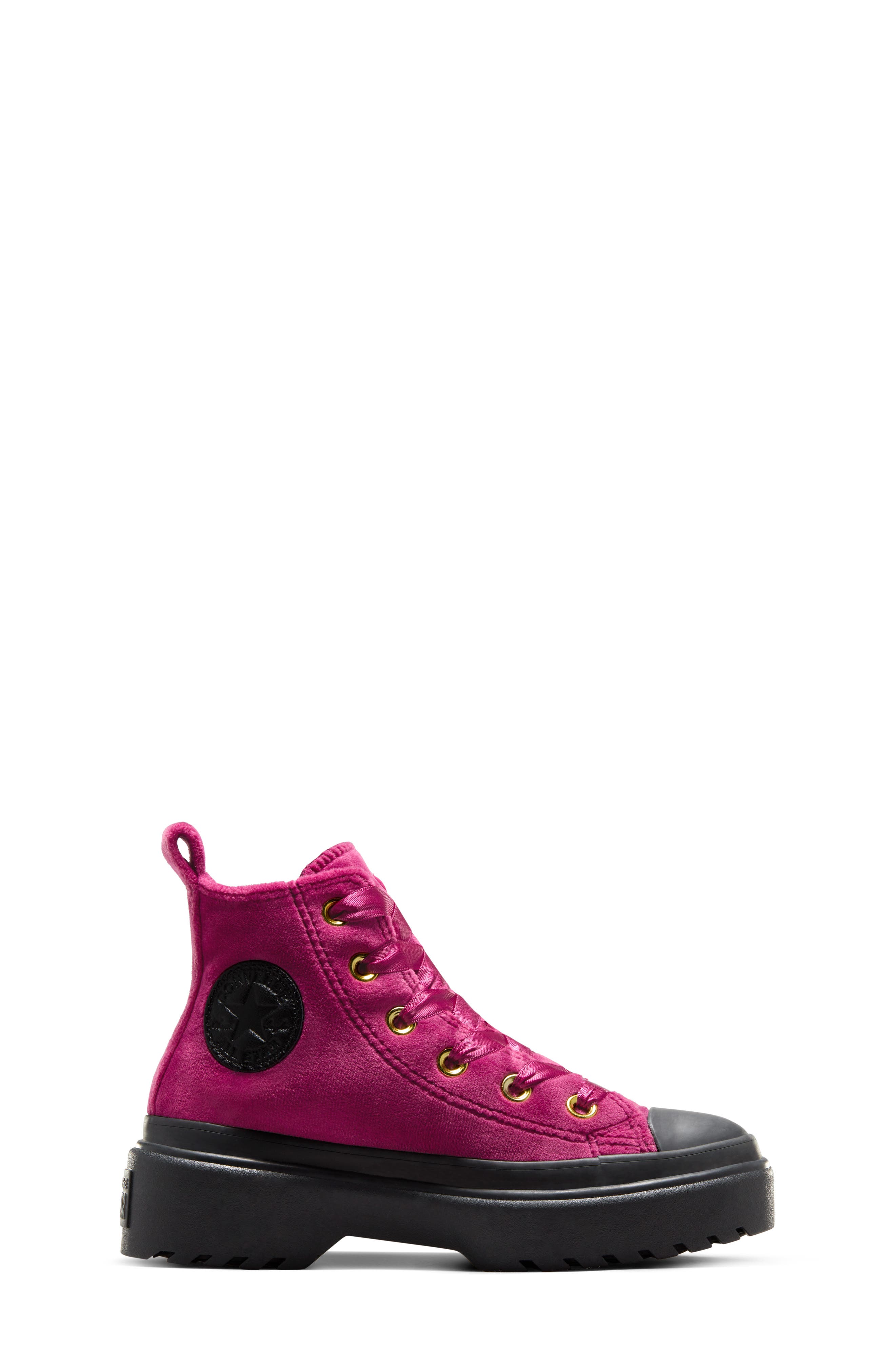 Converse Chuck Taylor<sup>®</sup> All Star<sup>®</sup> Velvet Lug Hi Sneaker, Alternate, color, 
