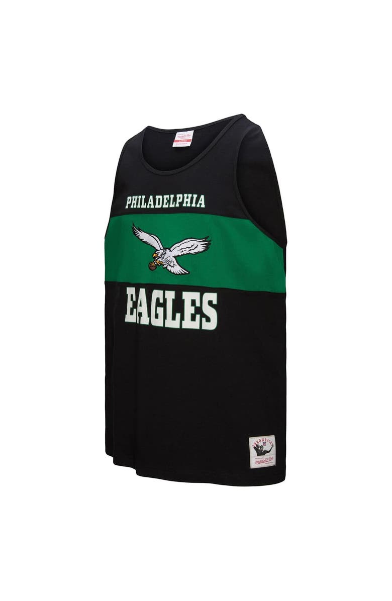 Mitchell & Ness Men's Mitchell & Ness Black Philadelphia Eagles Retro Colorblock Tank Top, Alternate, color, Black