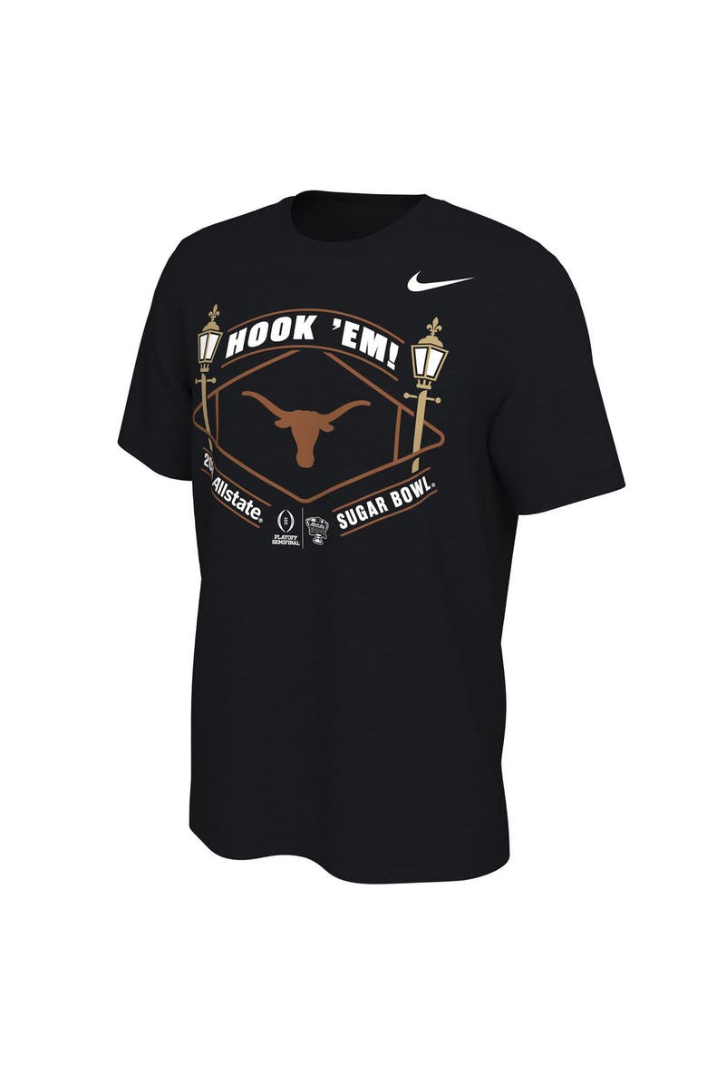 Nike Men's Nike  Black Texas Longhorns College Football Playoff 2024 Sugar Bowl T-Shirt, Alternate, color, 