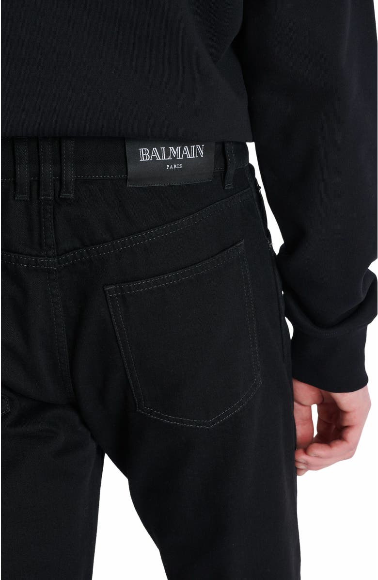 Balmain Regular-Fit Denim Jeans, Alternate, color, Black