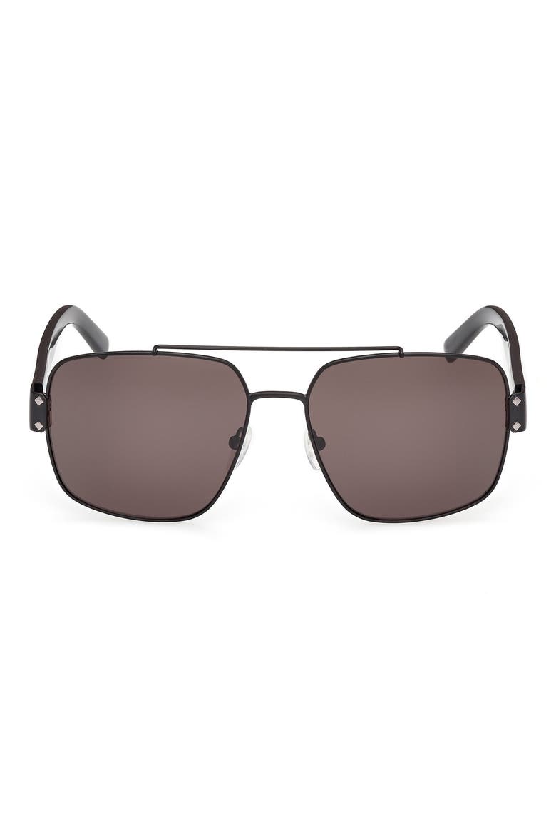 58mm Navigator Sunglasses, Main, color, BLACK/ OTHER / SMOKE