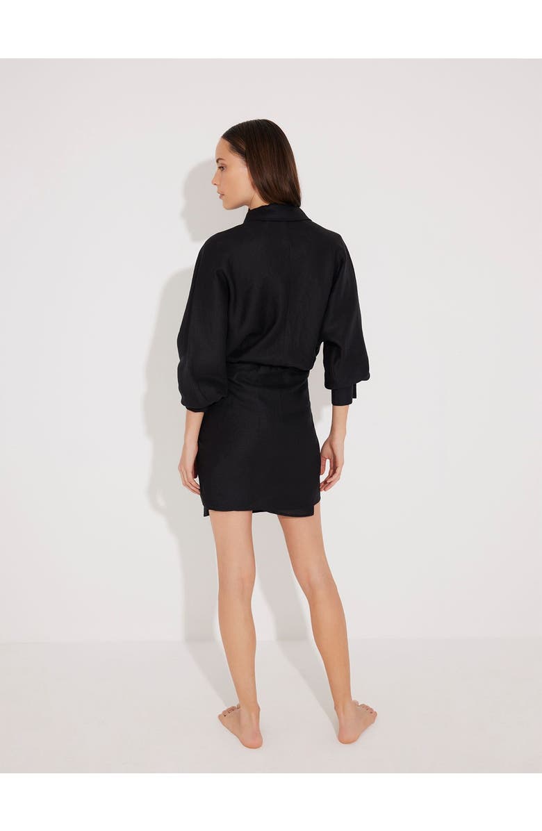 Moeva Guadalupe Dress Cover Up Resortwear, Alternate, color, Black