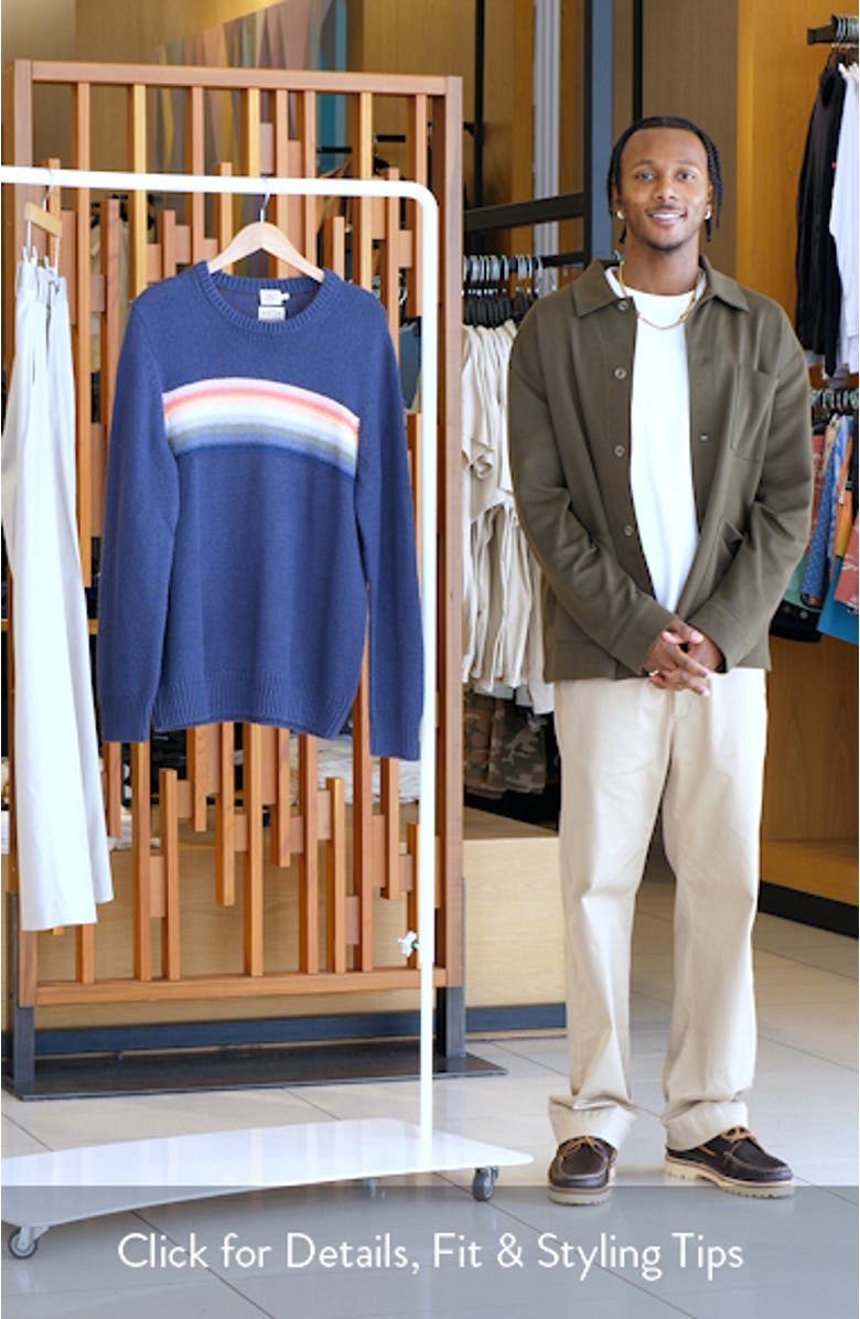 Heirloom Stripe Organic Cotton Crewneck Sweater, sales video thumbnail