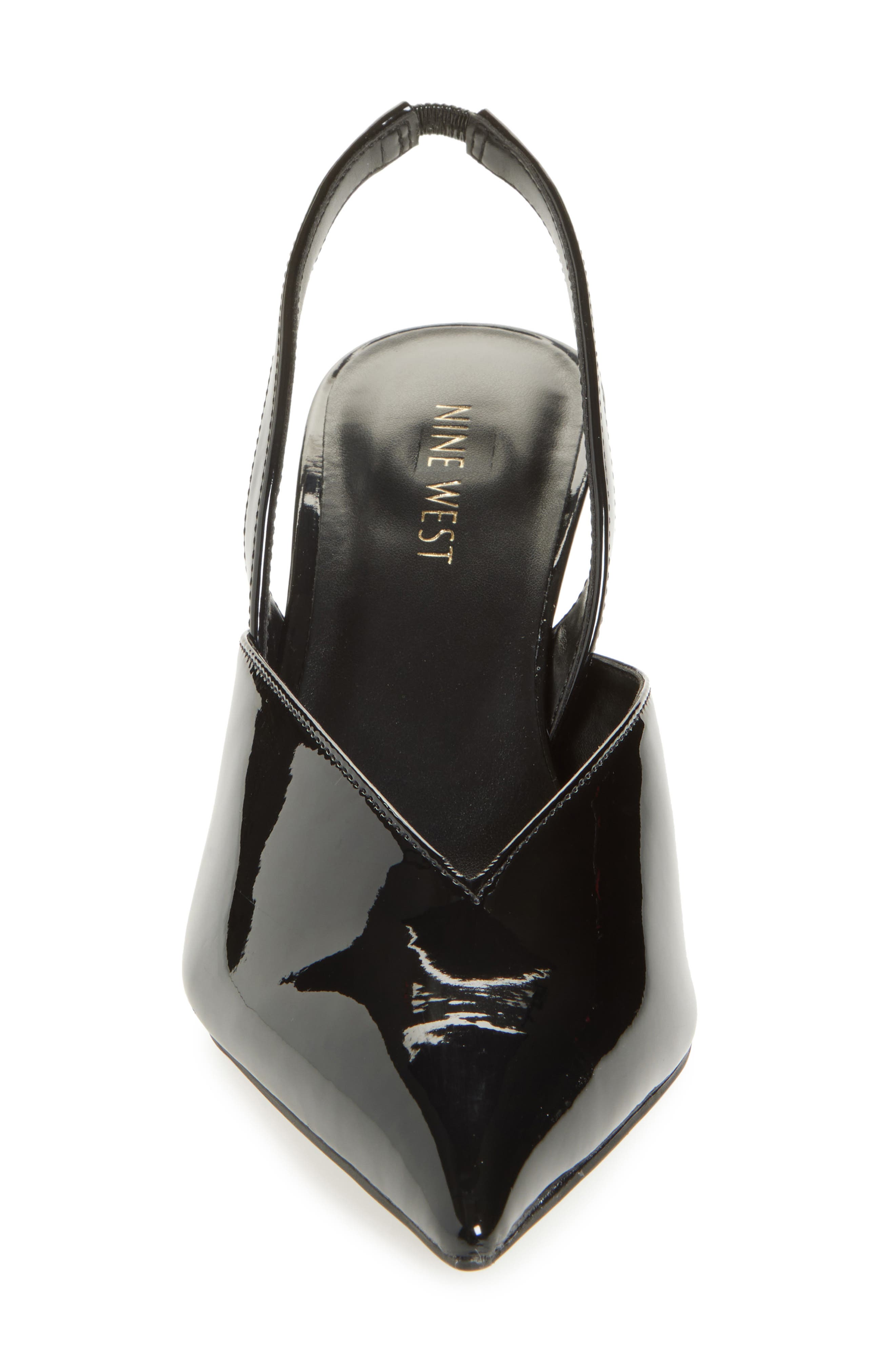 Nine West Lamma Slingback Pump, Alternate, color, Black Patent