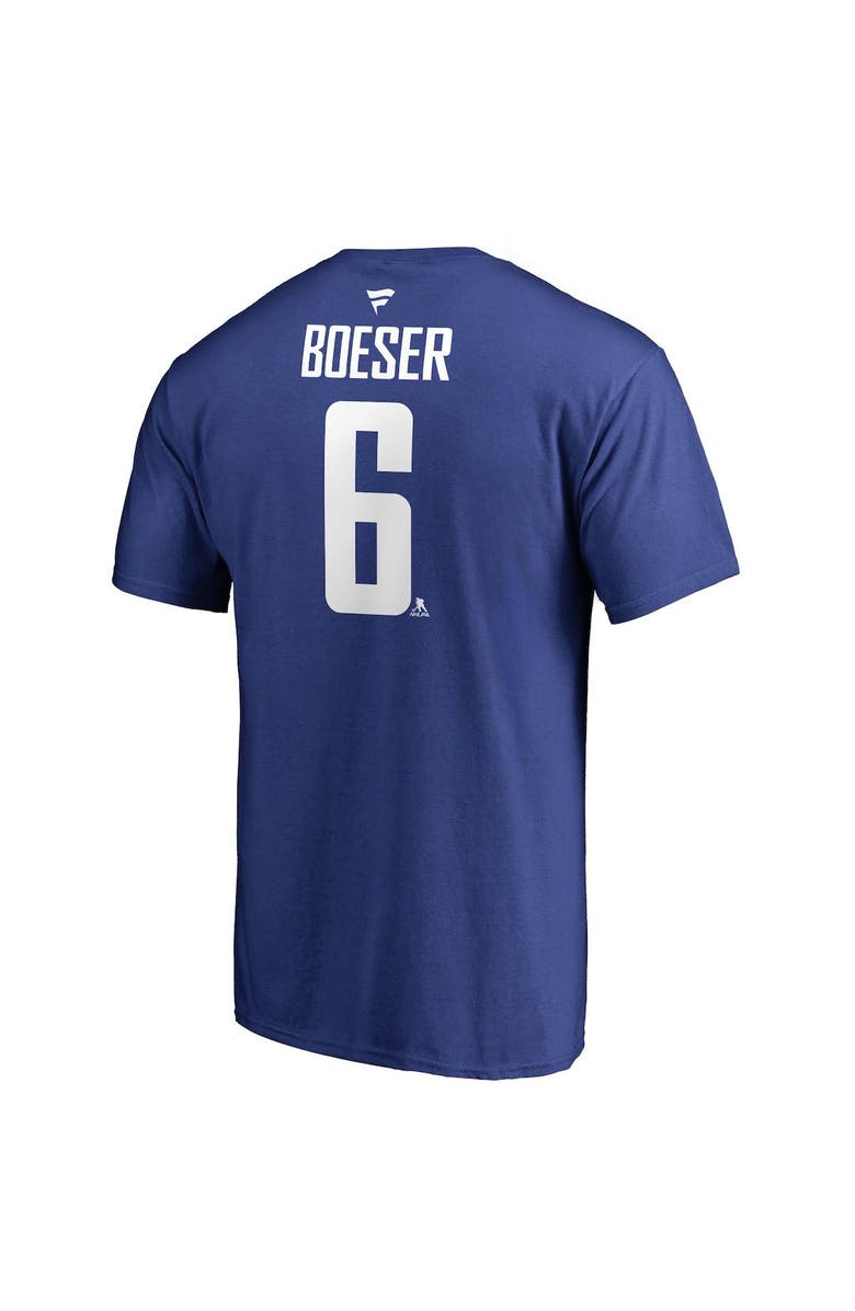 FANATICS Men's Fanatics Branded Brock Boeser Blue Vancouver Canucks Team Authentic Stack Name & Number T-Shirt, Alternate, color, Blue
