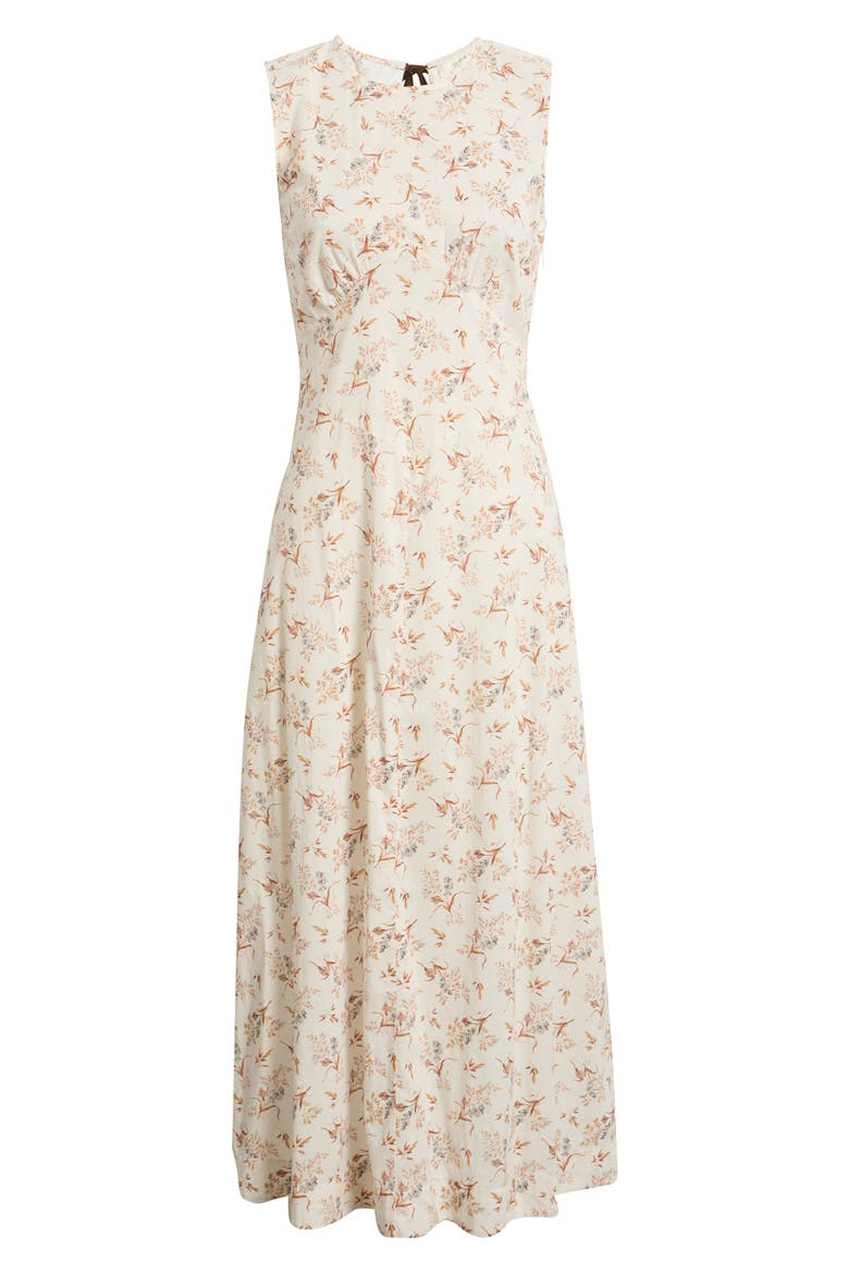Riona Organic Cotton Midi Dress, Alternate, color, CREME WINDSWEPT MEADOW