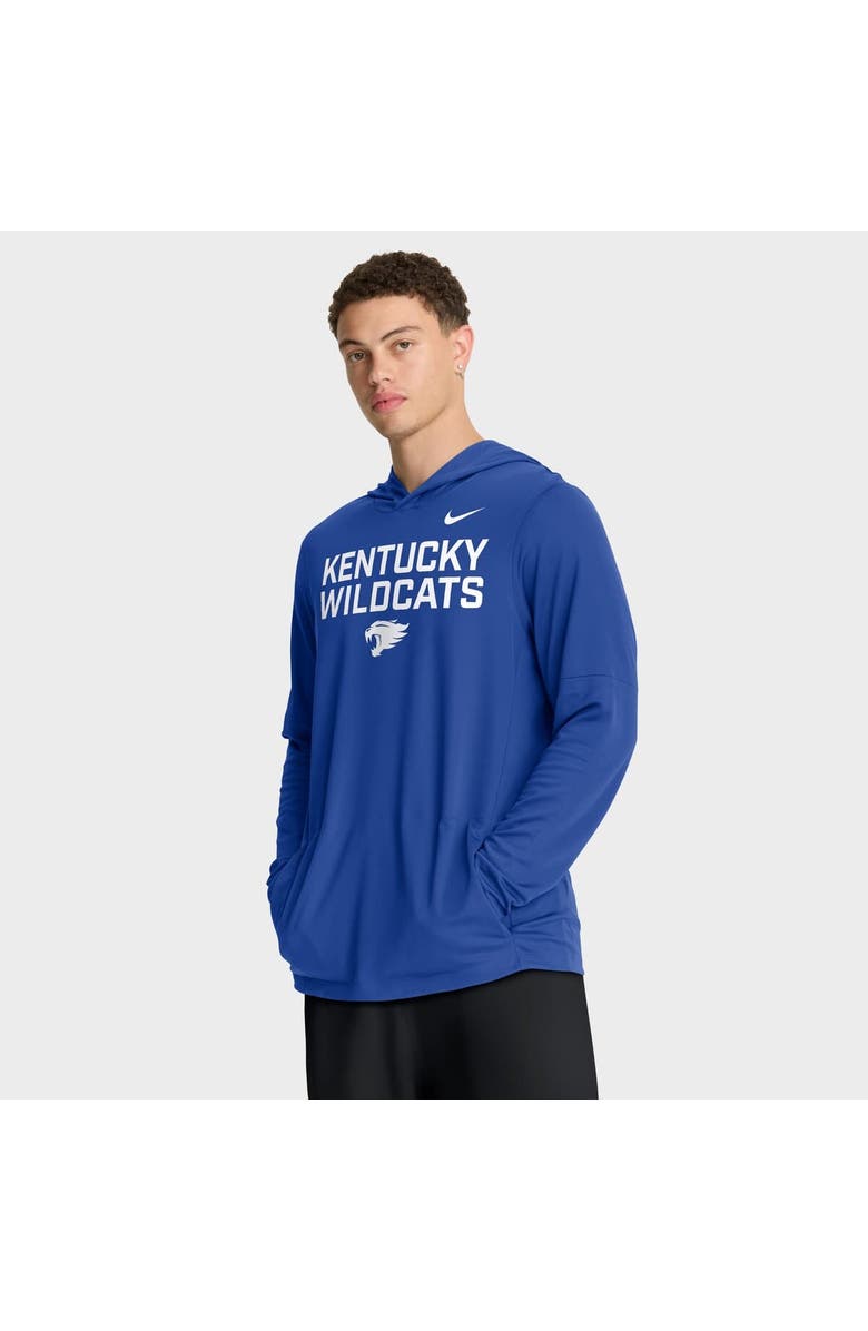 Nike Men's Nike Royal Kentucky Wildcats 2025 Sideline Performance Long Sleeve Hoodie T-Shirt, Alternate, color, Royal