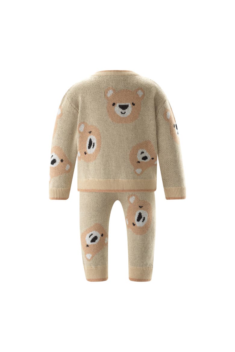 Teddy Knit Sweater & Leggings Set, Alternate, color, Brown