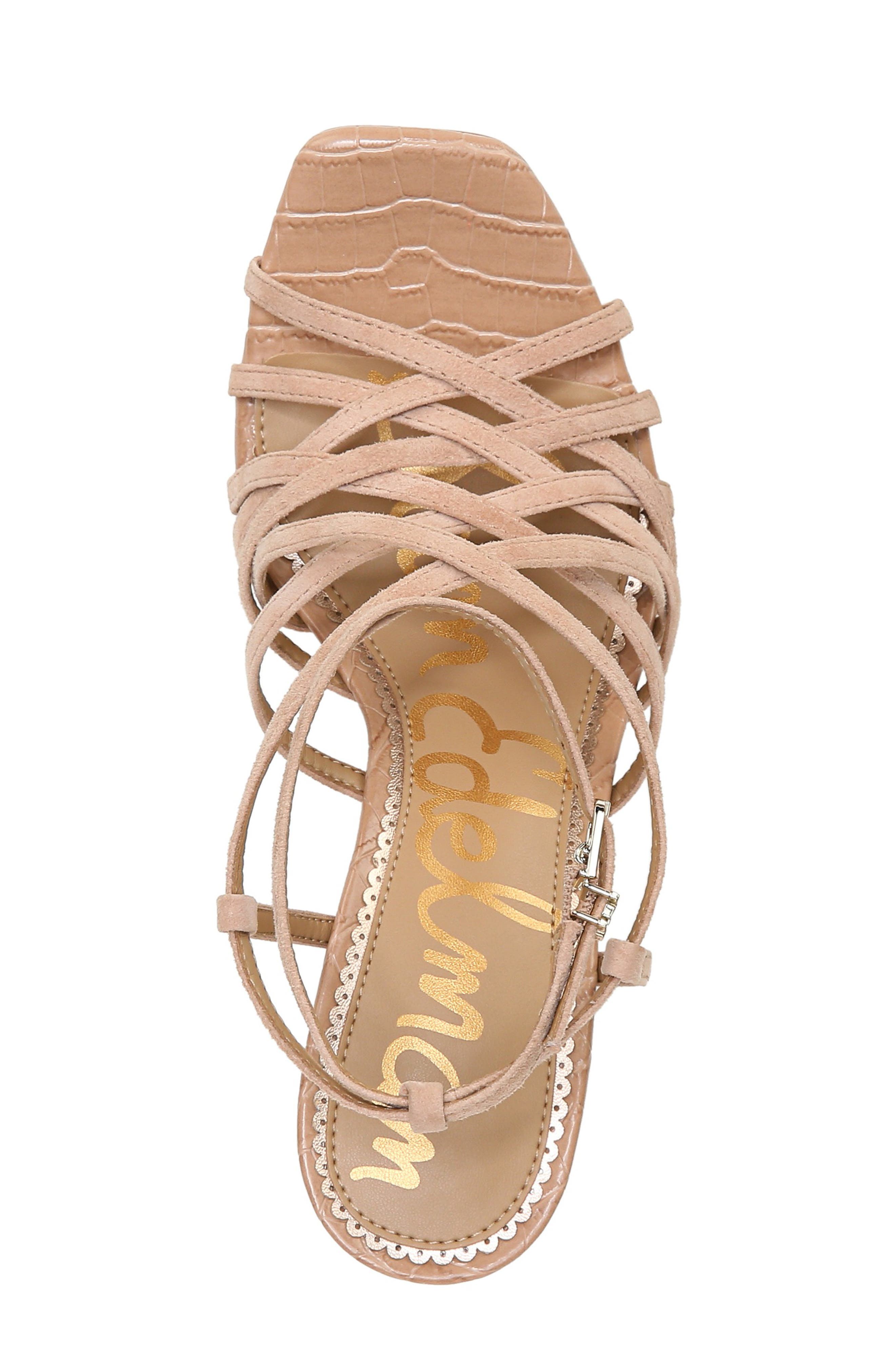 Daffodil Sandal, Alternate, color, TOASTED ALMOND LEATHER