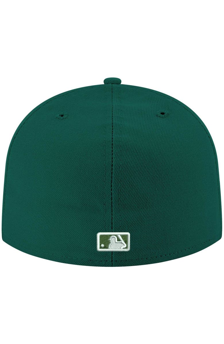 New Era Men's New Era Green Los Angeles Dodgers White Logo 59FIFTY Fitted Hat, Alternate, color, 