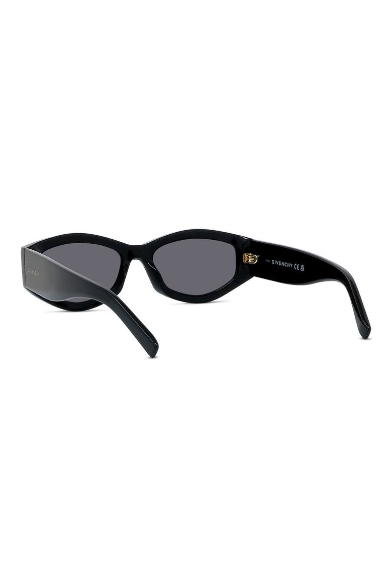 GVDAY 54mm Square Sunglasses, Alternate, color, SHINY BLACK / SMOKE