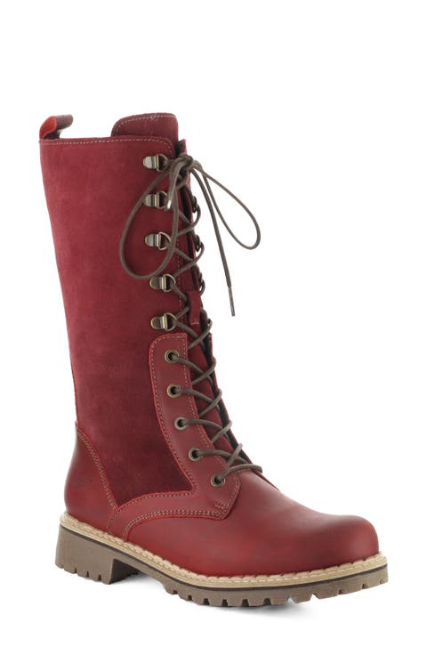 Havi Leather Lace-Up Tall Boot