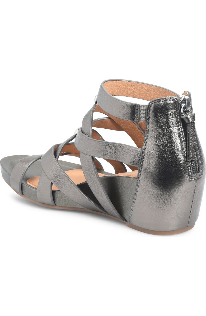 Söfft Vivi Platform Wedge Sandal, Alternate, color, Dark Pewter