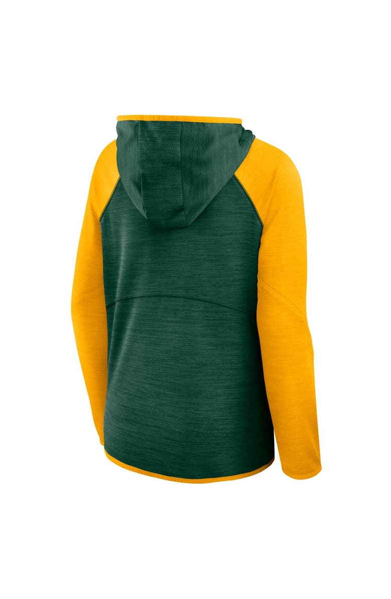 FANATICS Women's Fanatics Green/Gold Green Bay Packers Redzone End Around Pass Raglan Full-Zip Hoodie, Alternate, color, Green