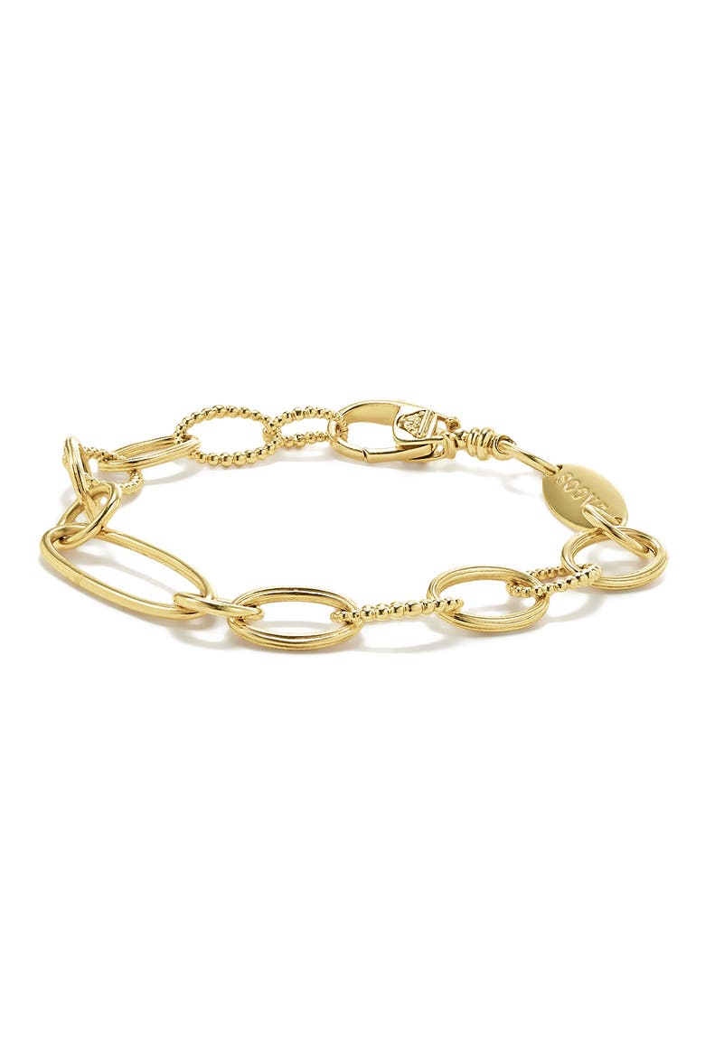 Signature Caviar Link Bracelet, Main, color, GOLD