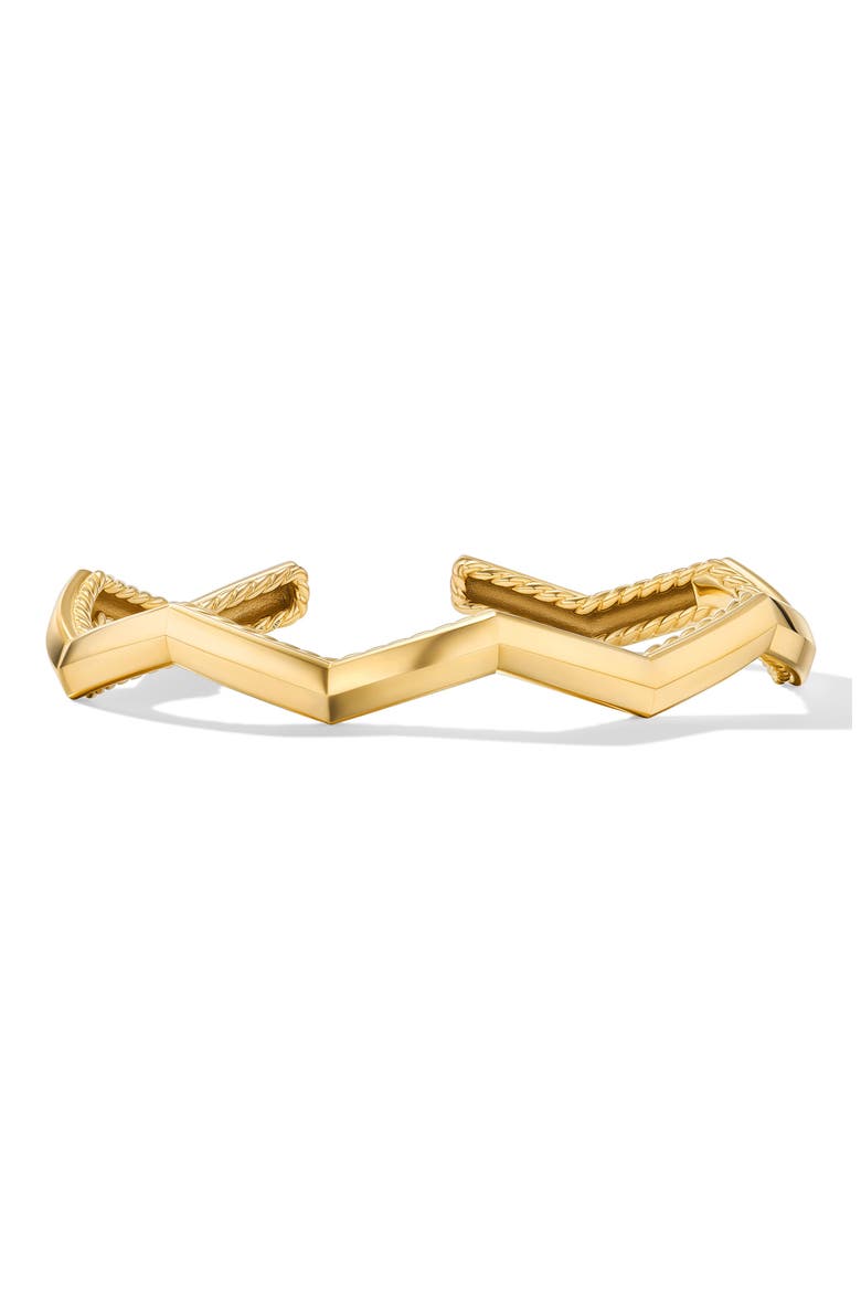 Stax Zig Zag Hinge Cuff Bracelet, Main, color, 18K YELLOW GOLD