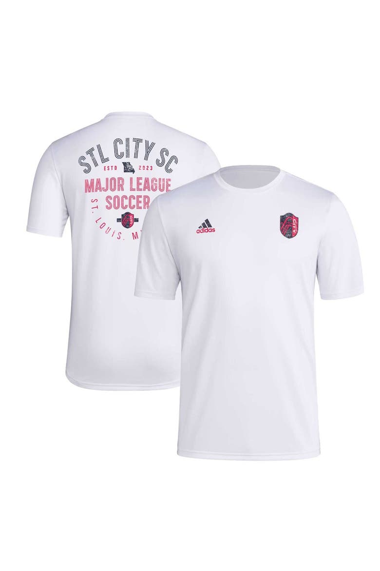 Men's adidas White St. Louis City SC AEROREADY Local Stoic T-Shirt, Main, color, White