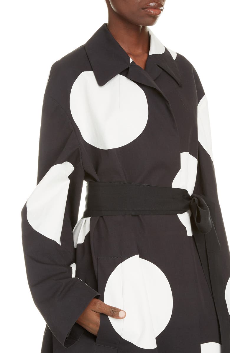 Dries Van Noten Ruberta Dot Cotton Coat, Alternate, color, 