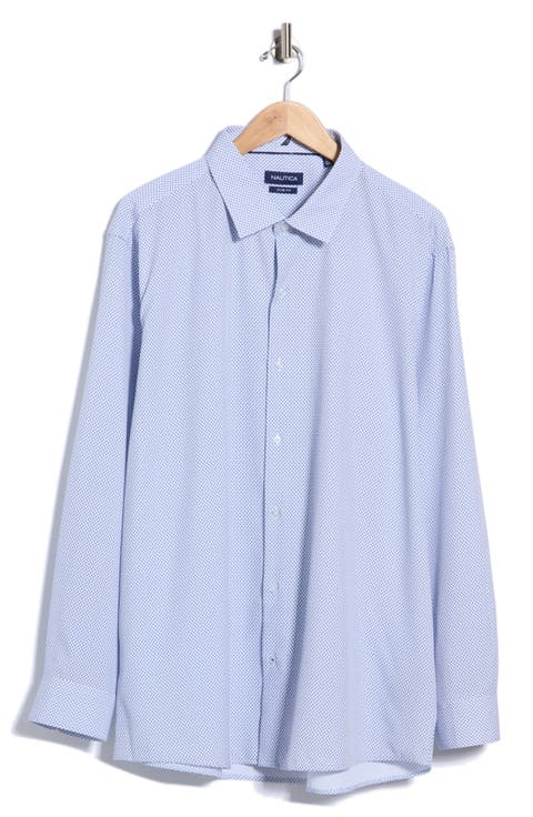 Microprint Performance Trim Fit Dress Shirt