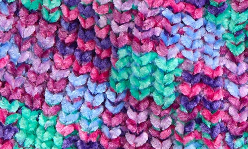 Shop Freshman Space Dye Beanie With Faux Fur Pompom In Passion Flower Spacedye