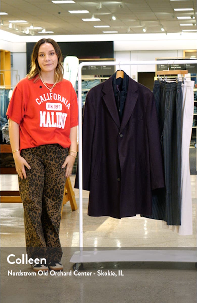 Delroy Wool Topcoat with Removable Bib, sales video thumbnail