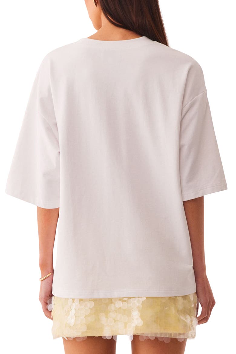 Mai Tai Cord Embellished Floral Stretch Cotton T-Shirt, Alternate, color, YELLOW FLORAL