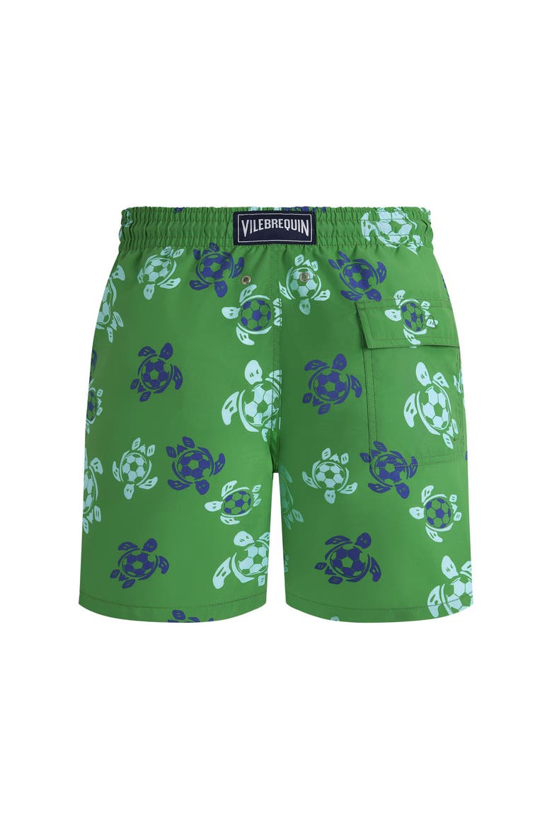 Men Swim Shorts Soccer Turtles, Alternate, color, Laser
