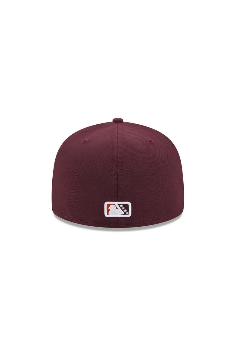 Men's New Era  Burgundy Las Vegas Aviators Theme Nights 59FIFTY Fitted Hat, Alternate, color, Burgundy