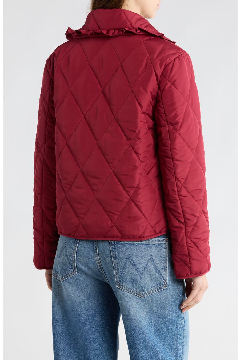 Quilted Tie Front Jacket, Alternate, color, RED