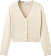 MANGO Bow Embellished Cardigan