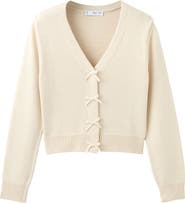 MANGO Bow Embellished Cardigan