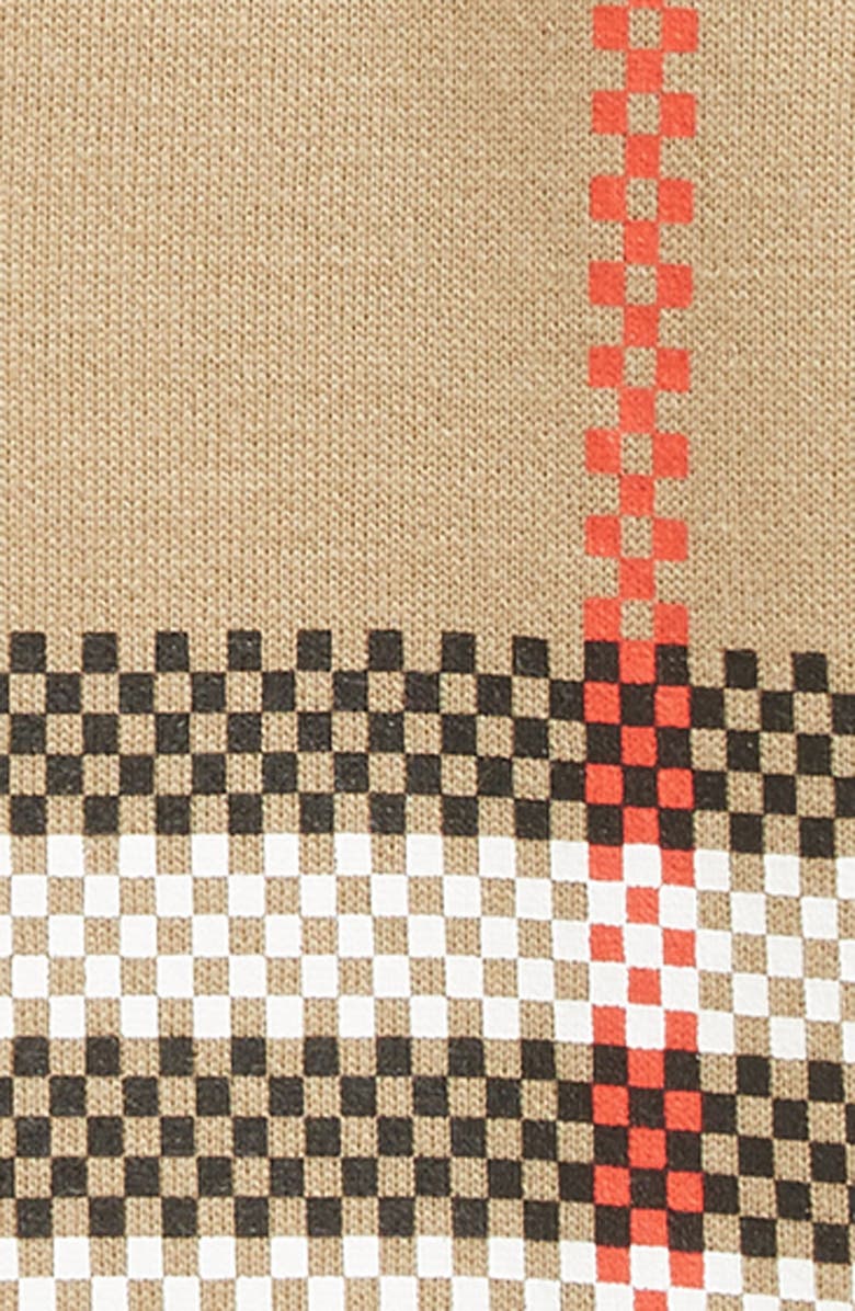 Burberry Kids' Johnny Check Wool Blend Cardigan, Alternate, color, 